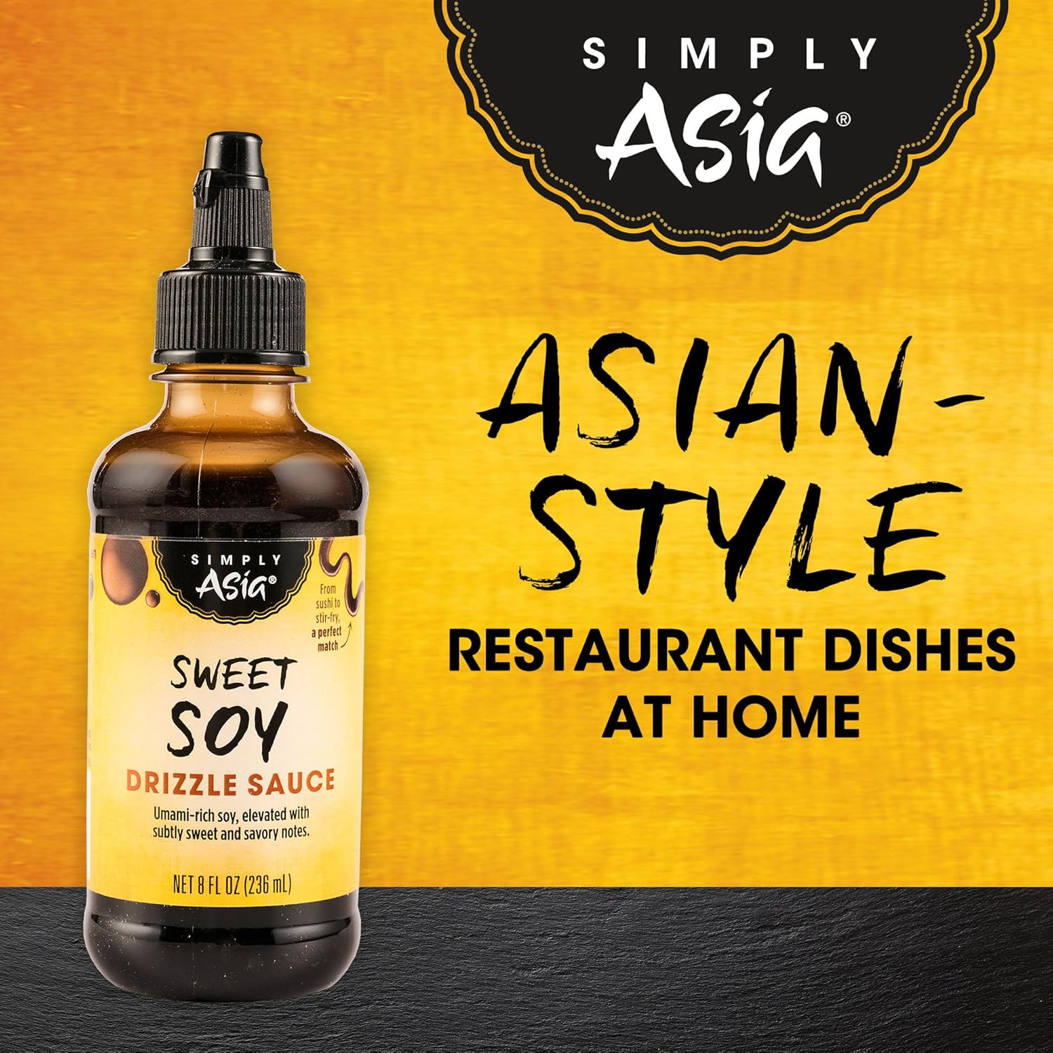 Simply Asia Sweet Soy Drizzle Sauce — Quick Flavor Shortcut for Busy Weeknight Dinners, 8 fl oz Squeeze Bottle