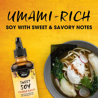 Simply Asia Sweet Soy Drizzle Sauce — Quick Flavor Shortcut for Busy Weeknight Dinners, 8 fl oz Squeeze Bottle