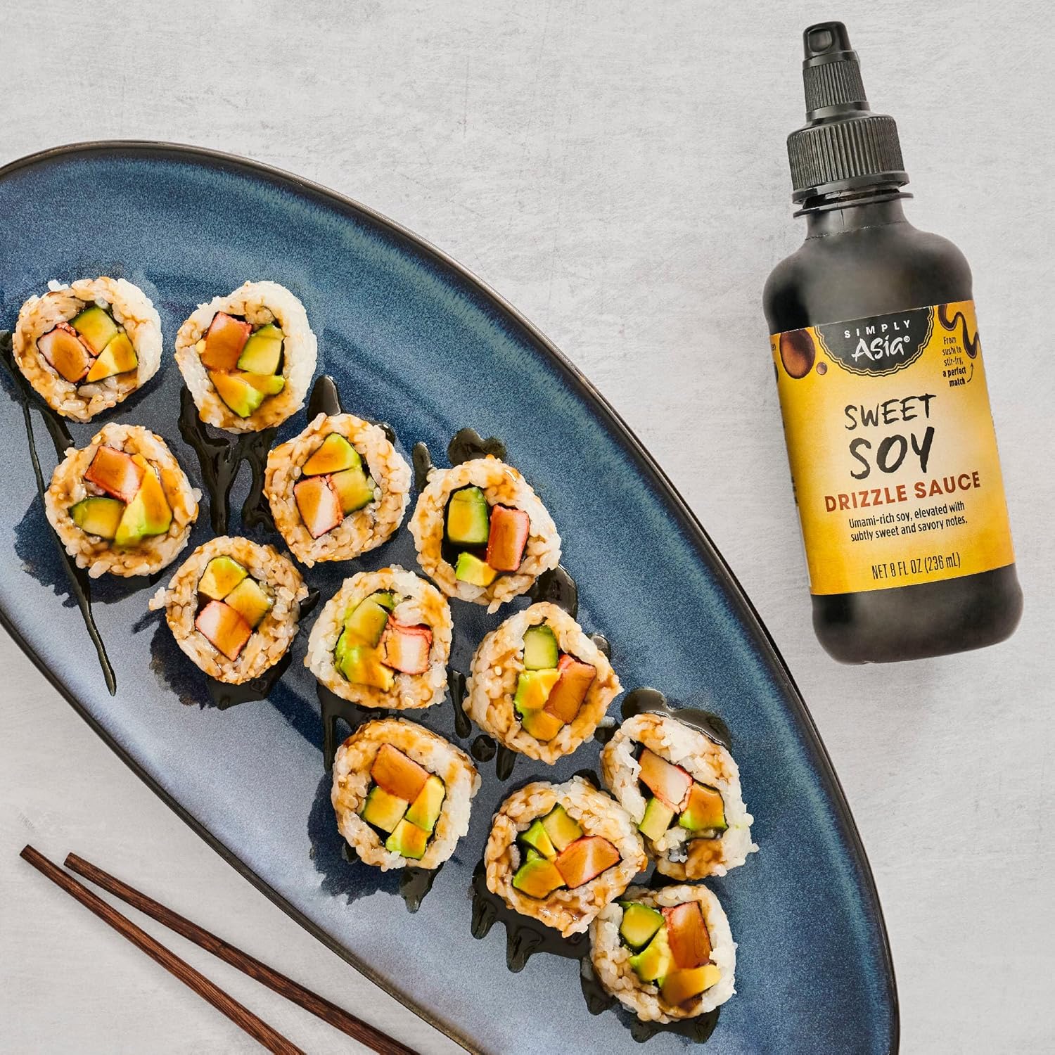Simply Asia Sweet Soy Drizzle Sauce — Quick Flavor Shortcut for Busy Weeknight Dinners, 8 fl oz Squeeze Bottle