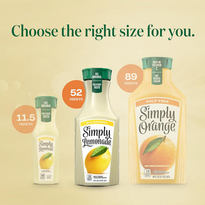 Simply Lemonade All Natural – No Artificial Flavors Carafe for Wellness Routines, Calm Mealtime Hydration