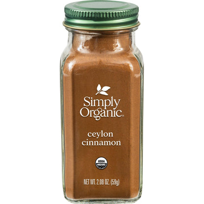Simply Organic Ceylon Cinnamon – Calming Pantry Essential for Mindful Home Bakers, Morning Wellness Rituals