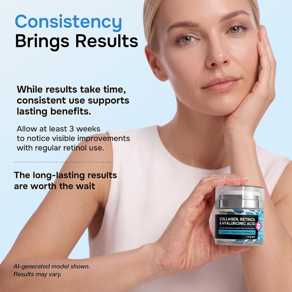 SimplyVital Anti-Aging Face Cream – High-End Retinol Blend for a Curated Beauty Routine, 1.7 oz