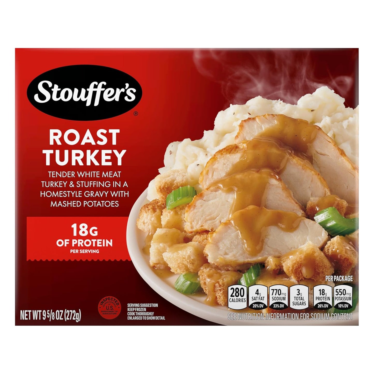 single 9.59 oz microwavable tray sized for one person