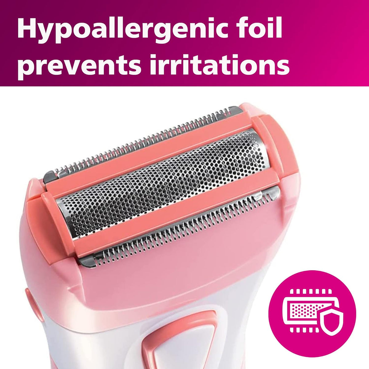 single-blade foil head with safe shaving system to prevent skin cuts