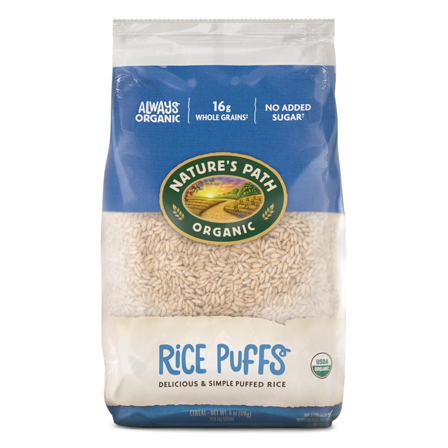single-ingredient formula: 100% air-popped whole grain brown rice