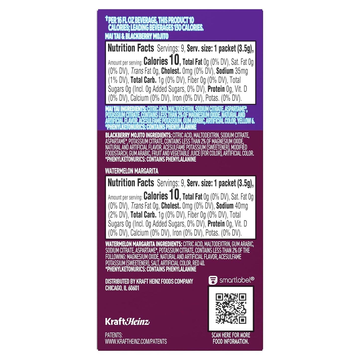 Single-Serve Drink Mix Packets – Portable Mocktail Powder for Camping, Boating, and Backyard Patio Happy Hour
