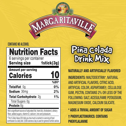 Singles To Go! Margaritaville Water Drink Mix – Housewarming Present for Non-Drinkers and Designated Drivers, 72 Count