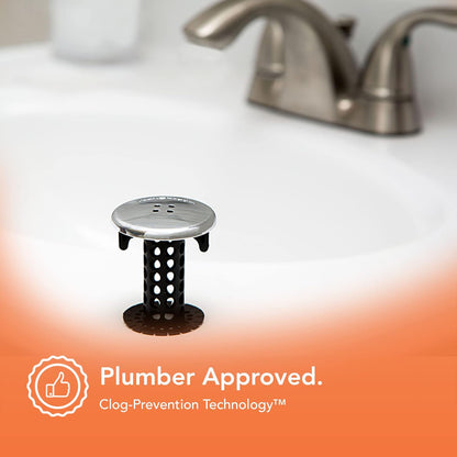 SinkShroom Chrome Edition - Polished Finish Hair Catcher for Designer Bathrooms Seeking Sleek Drain Hardware