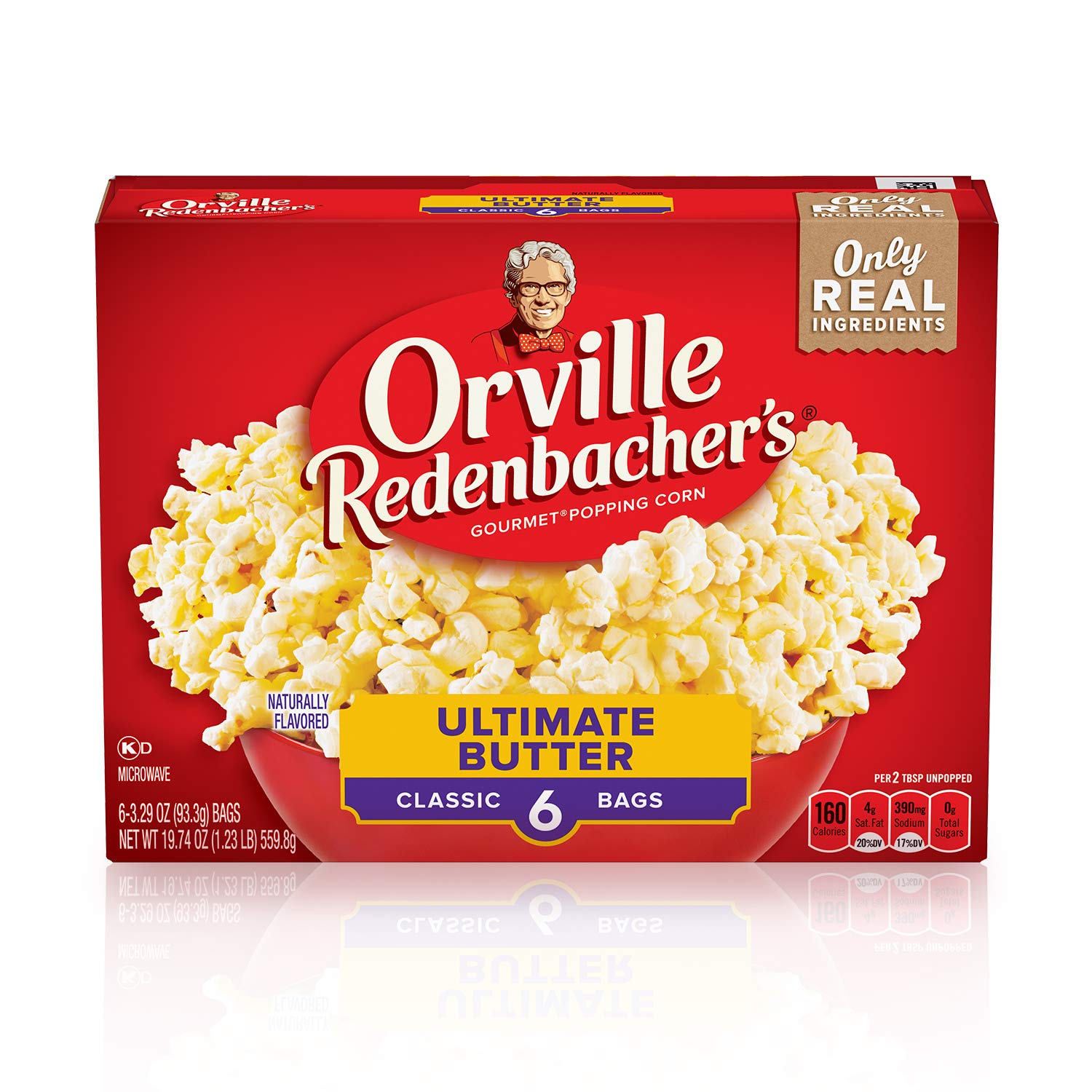 six 3.29 oz single-serve microwave bags, total 19.74 oz