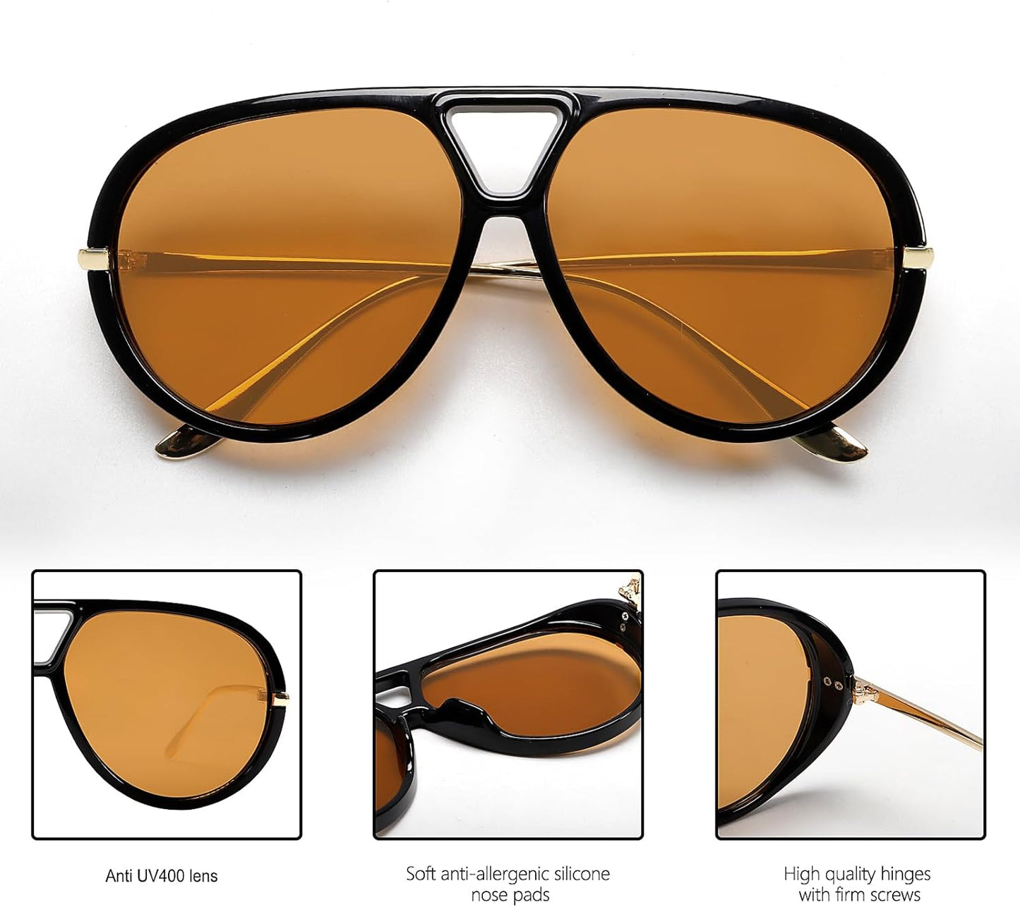 six color variants: leopard, black, and red frames paired with green, brown, orange, red, and gradient black lenses