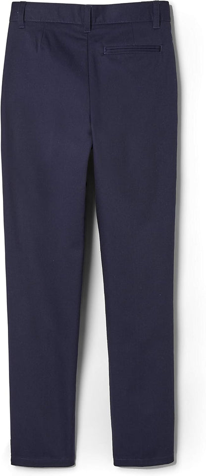 six colorways (navy, khaki, black, heather gray, hunter green, burgundy) covering common uniform requirements
