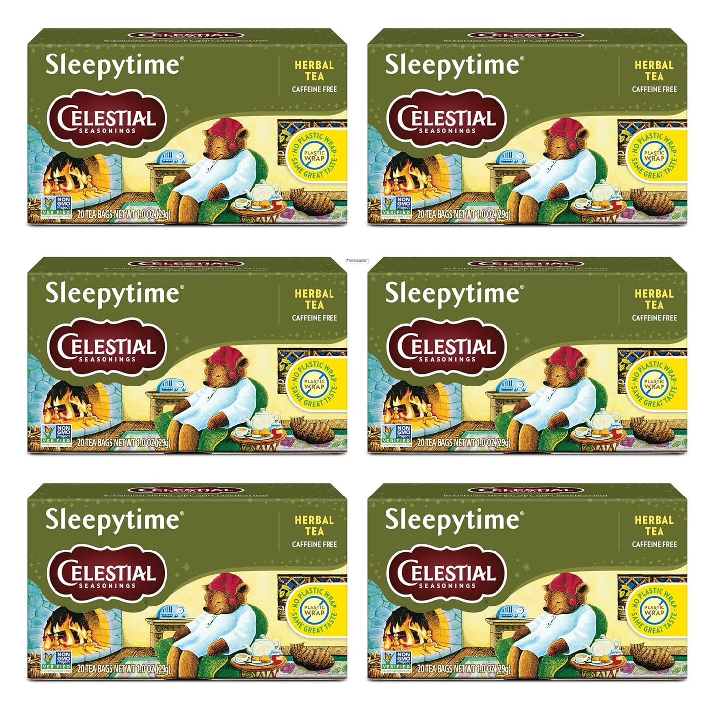 six distinct flavor varieties in one value pack (honey, vanilla, mint, peach, lavender, original sleepytime)