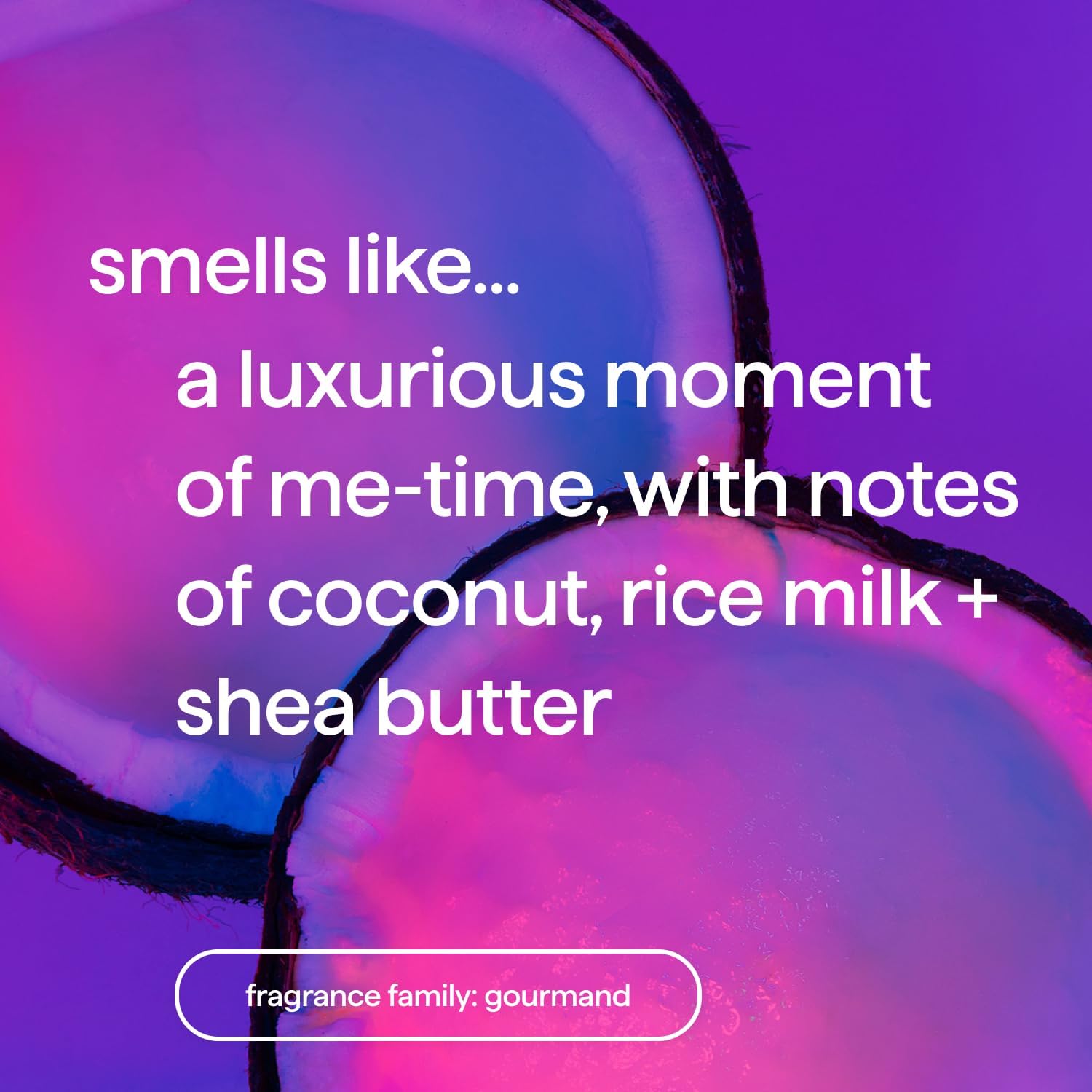 six scent variants (coco twist, pure peace, simply nourish, daily zen, glacier + granite, sea + surf) in single or 2-pack configurations