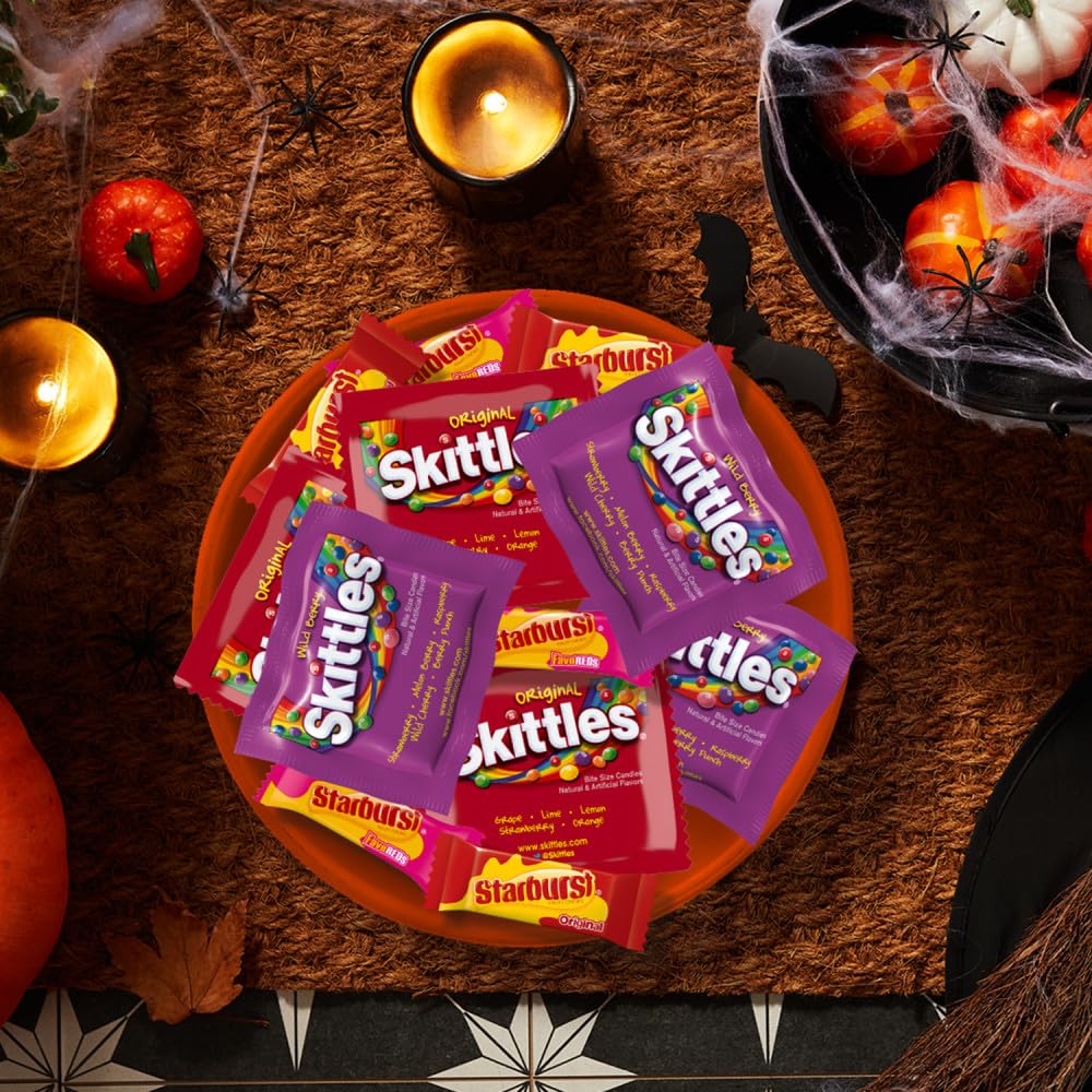 SKITTLES Assorted Candy Bulk Pack – Kids Birthday Party Goodie Bag Stuffer & Piñata Filler, 20.13 oz