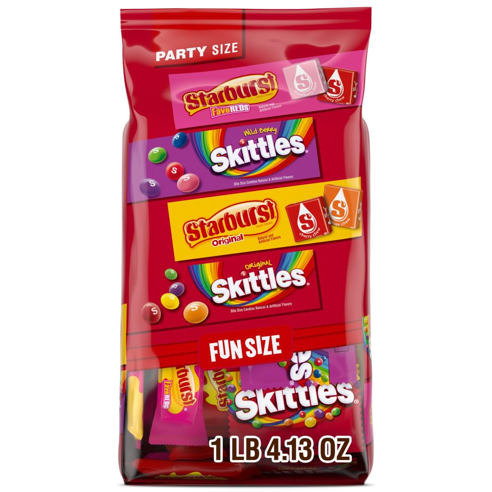 SKITTLES Assorted Candy Bulk Pack – Kids Birthday Party Goodie Bag Stuffer & Piñata Filler, 20.13 oz