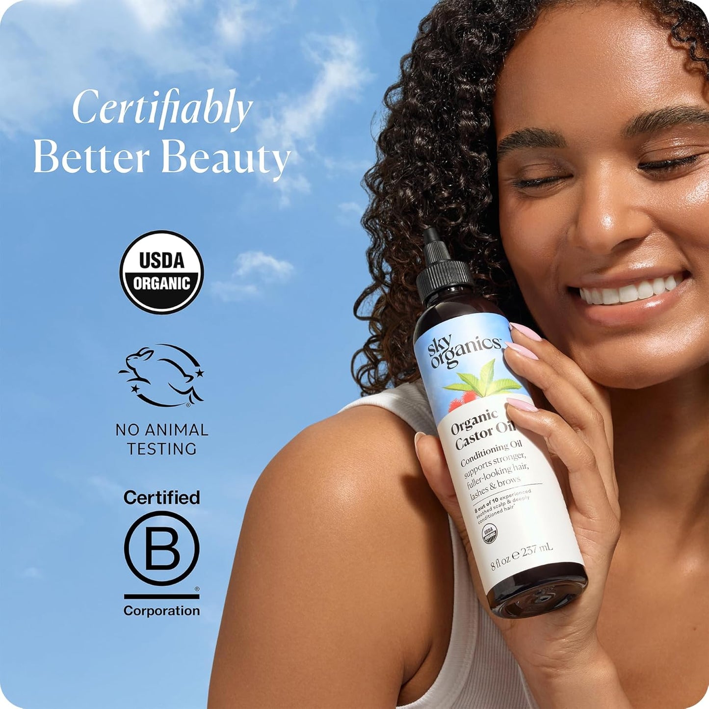 Sky Organics Castor Oil – Pure Base Oil for Yoga Room Diffuser Pairings, Stress-Relief Body Massage, and Hair Masks