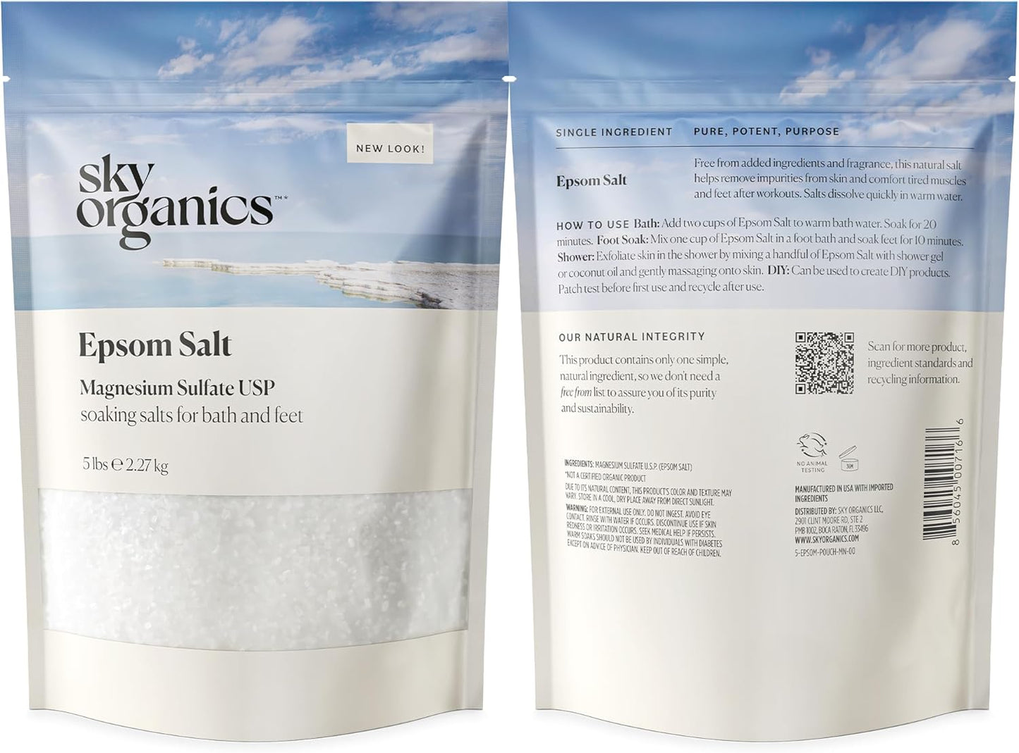 Sky Organics Epsom Salt Bath Soak - Thoughtful Self Care Gift for Her and Mom on Birthdays