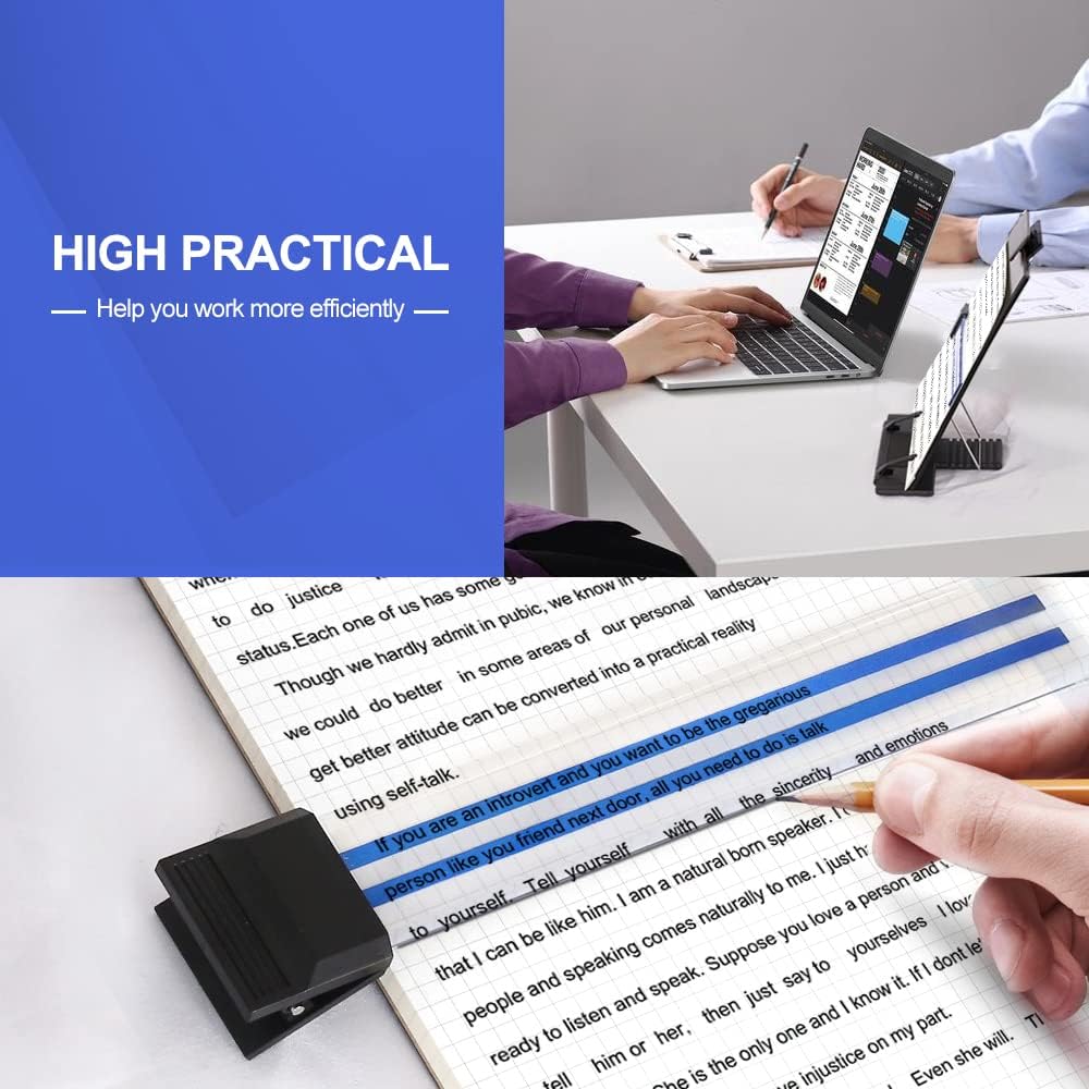 sliding highlighting line guide for tracking reading position