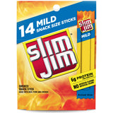 Slim Jim Smoked Meat Sticks – Fun Stocking Stuffer Snack Gift for Dad and Husband, 14 Count