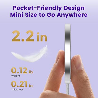 Slim MagSafe-Compatible Charger – Patio and Cafe Work-Anywhere Pad for the Digital Nomad