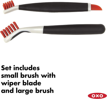 small brush designed to reach tight spaces and crevices