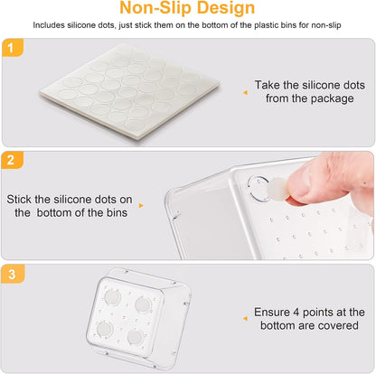 SMARTAKE 13-Piece Drawer Organizers with Non-Slip Silicone Pads, 5-Size Spa-Inspired Trays for Bathroom Vanity and Aromatherapy Storage