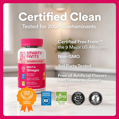 SmartyPants Women's Multivitamin Gummies – Clutter-Free Nutrition Solution, One Bottle Replaces Three