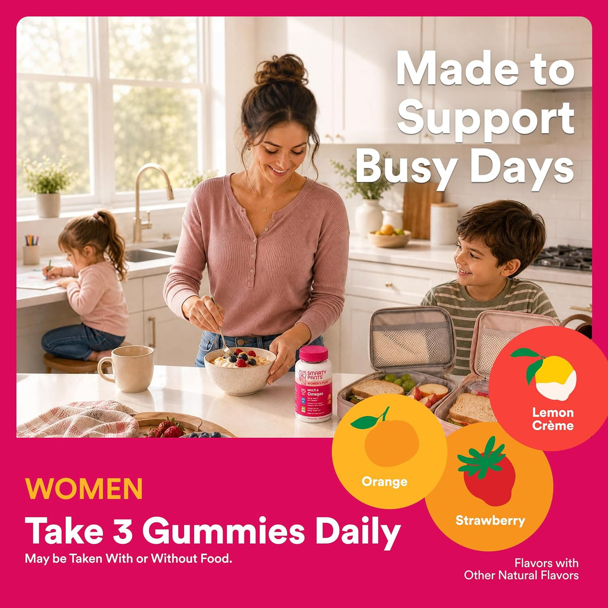 SmartyPants Women's Multivitamin Gummies – Clutter-Free Nutrition Solution, One Bottle Replaces Three