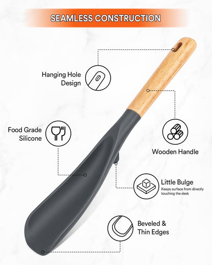 smooth, non-stick silicone surface for easy rinsing and cleanup