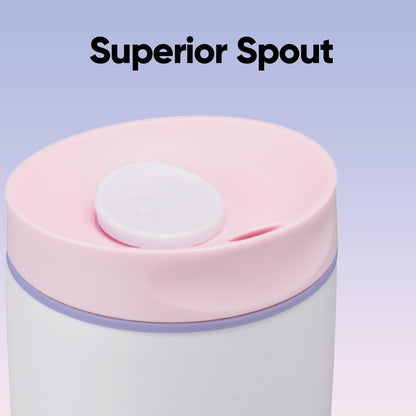 smoothsip slider leak-proof lid with slide-top spout design