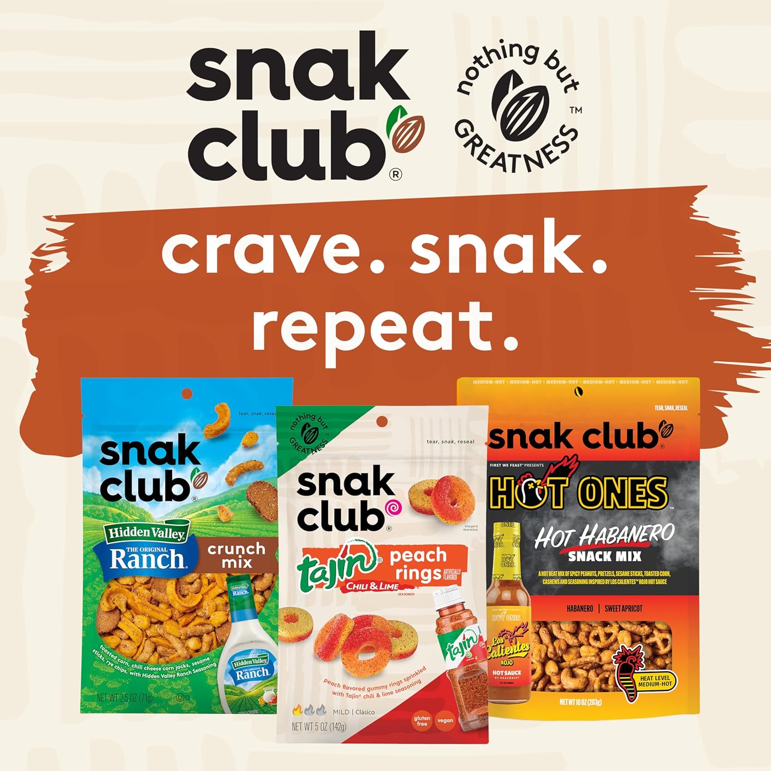 Snak Club Cajun Snack Mix – Savory and Sweet Gift Basket Addition for Hosts, Housewarmings, and Holiday Tables, 15 oz