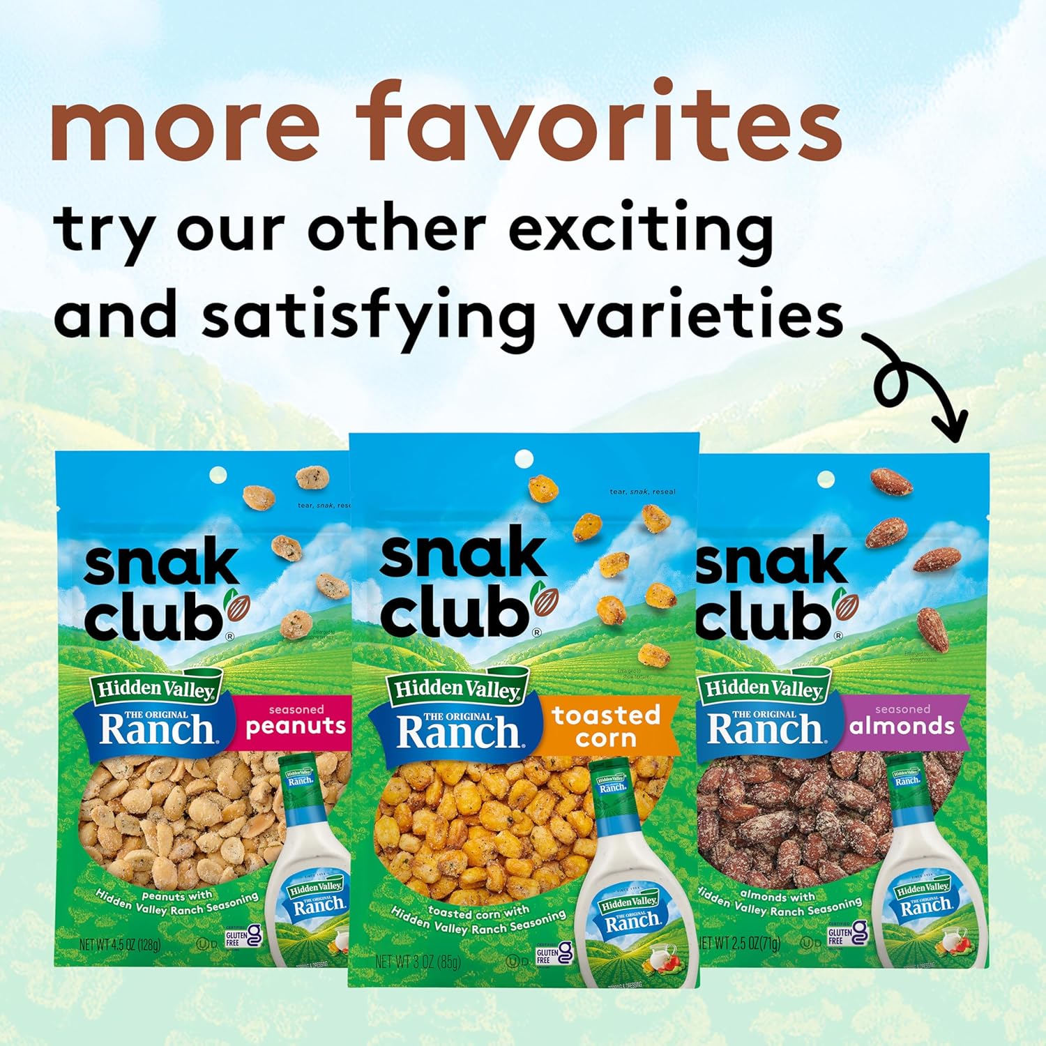 Snak Club Ranch Crunch Mix – Clean-Pantry Savory Snack with Simple Ingredient List, 8 oz Resealable Pouch