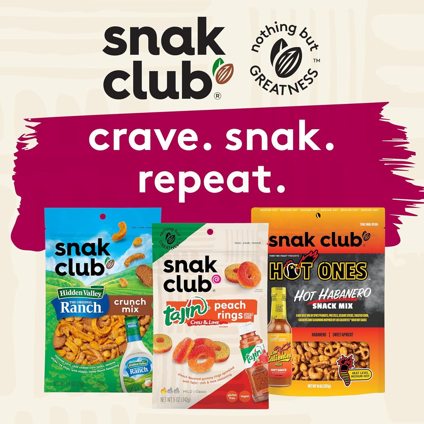 Snak Club Sweet & Salty Trail Mix, Family Size – Office Desk Drawer Snack for Midday Focus, 14 oz Pouch