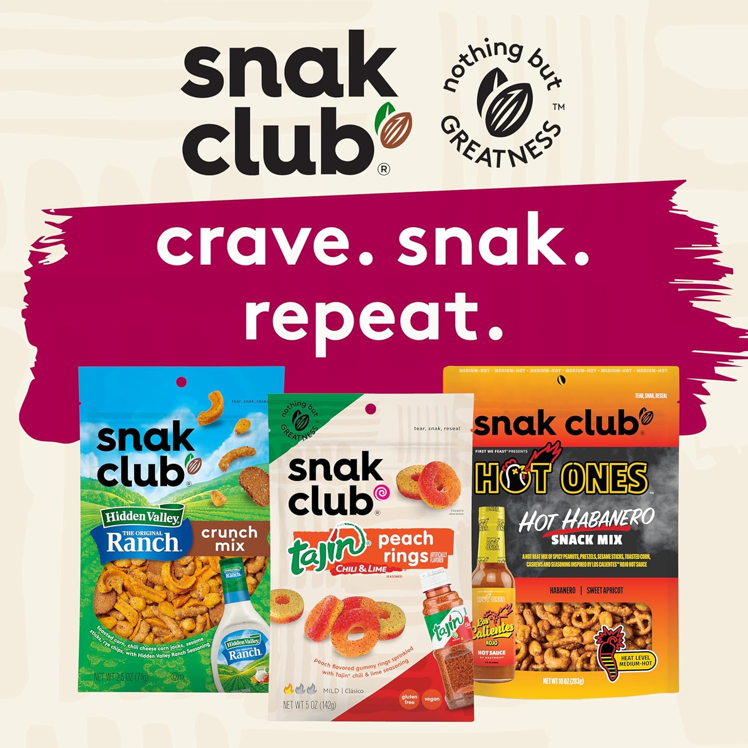 Snak Club Sweet & Salty Trail Mix, Family Size – Office Desk Drawer Snack for Midday Focus, 14 oz Pouch