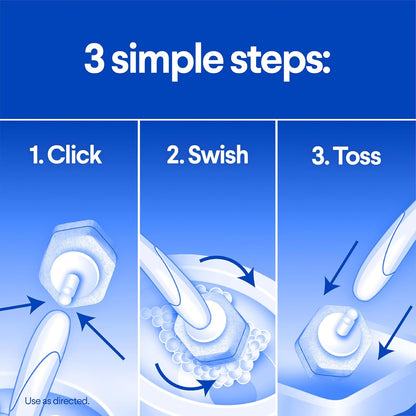 snap-off pad design that detaches straight into the trash after use