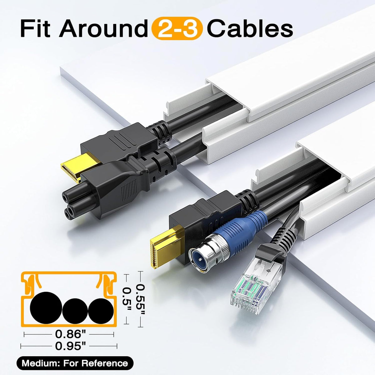 snap-on/click-off attach & snap cover design for easy cable access