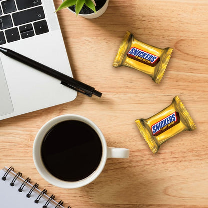 SNICKERS Crunchy Peanut Butter Squared Fun Size Candy for Front Porch Trick-or-Treat Night, Insulated Ship 11.5oz