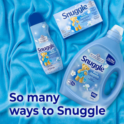 Snuggle Blue Sparkle Fabric Softener – Streamlined Laundry Essential for the Intentional Home, One Bottle 200 Loads