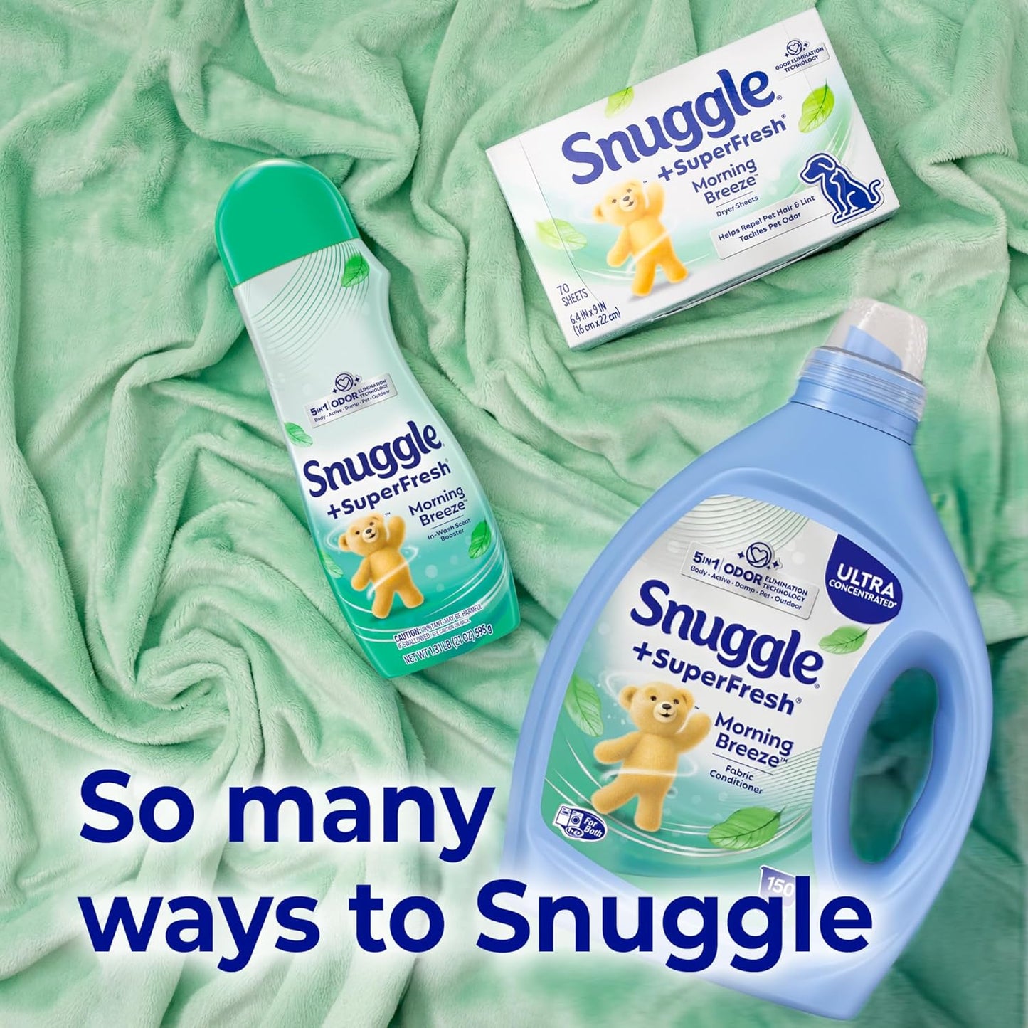 Snuggle SuperFresh Fabric Softener Liquid – Thoughtful Housewarming Gift with Long-Lasting Morning Breeze Scent, 2-Pack