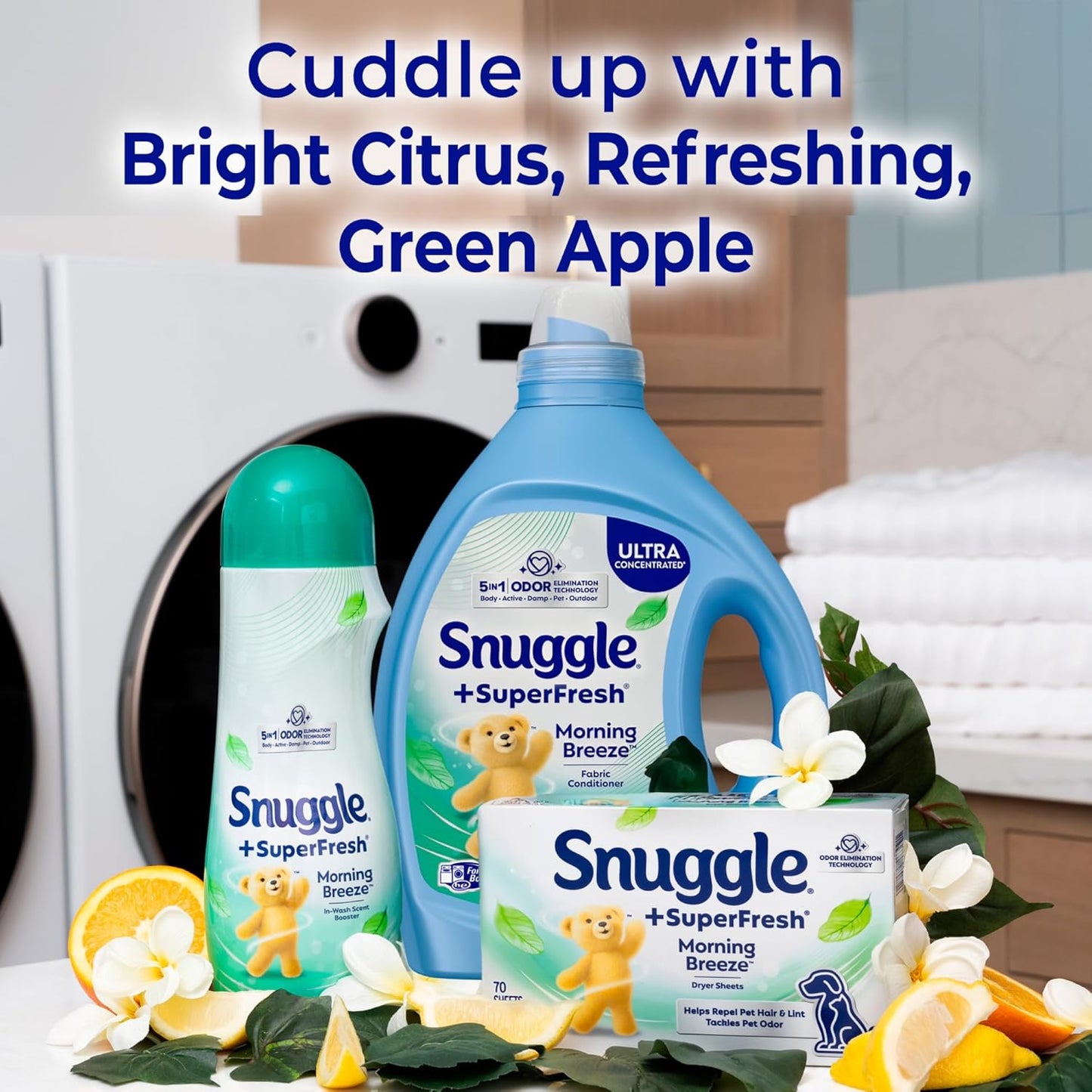 Snuggle SuperFresh Fabric Softener Liquid – Thoughtful Housewarming Gift with Long-Lasting Morning Breeze Scent, 2-Pack