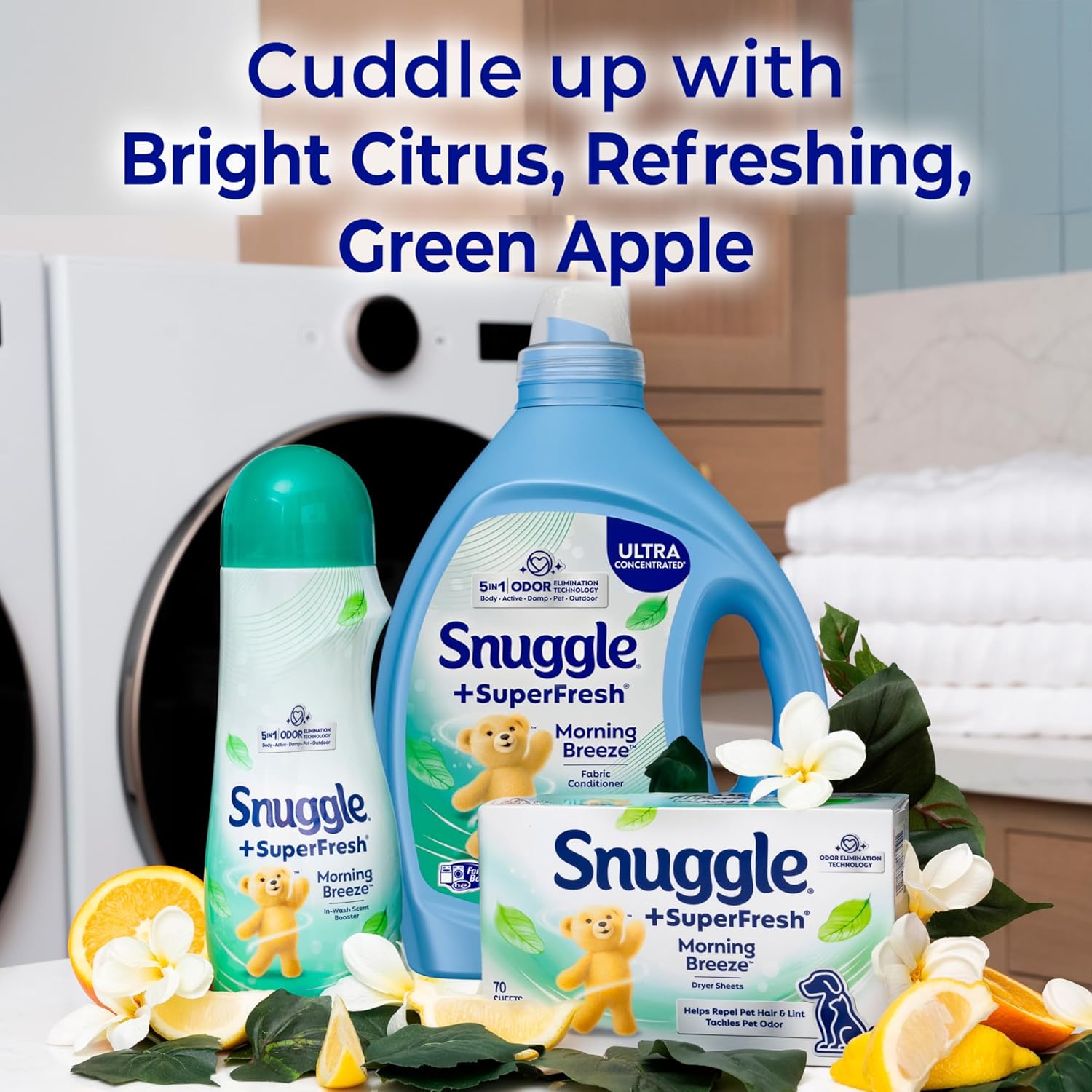 Snuggle SuperFresh Fabric Softener Liquid – Thoughtful Housewarming Gift with Long-Lasting Morning Breeze Scent, 2-Pack