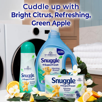 Snuggle SuperFresh Fabric Softener Liquid – Thoughtful Housewarming Gift with Long-Lasting Morning Breeze Scent, 2-Pack