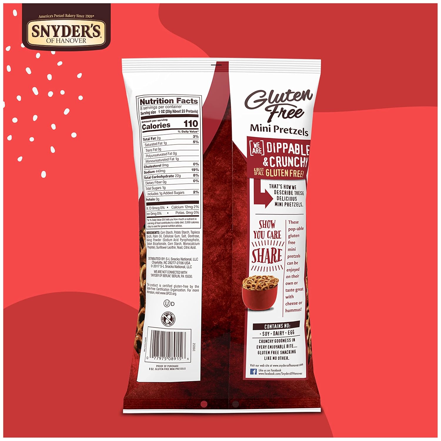 Snyder's of Hanover Gluten Free Mini Pretzels – Portable Trail Mix Add-In for Hiking and Road Trips