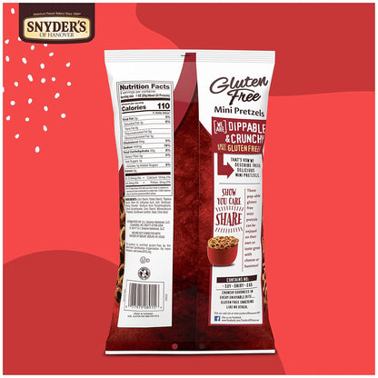 Snyder's of Hanover Gluten Free Mini Pretzels – Portable Trail Mix Add-In for Hiking and Road Trips