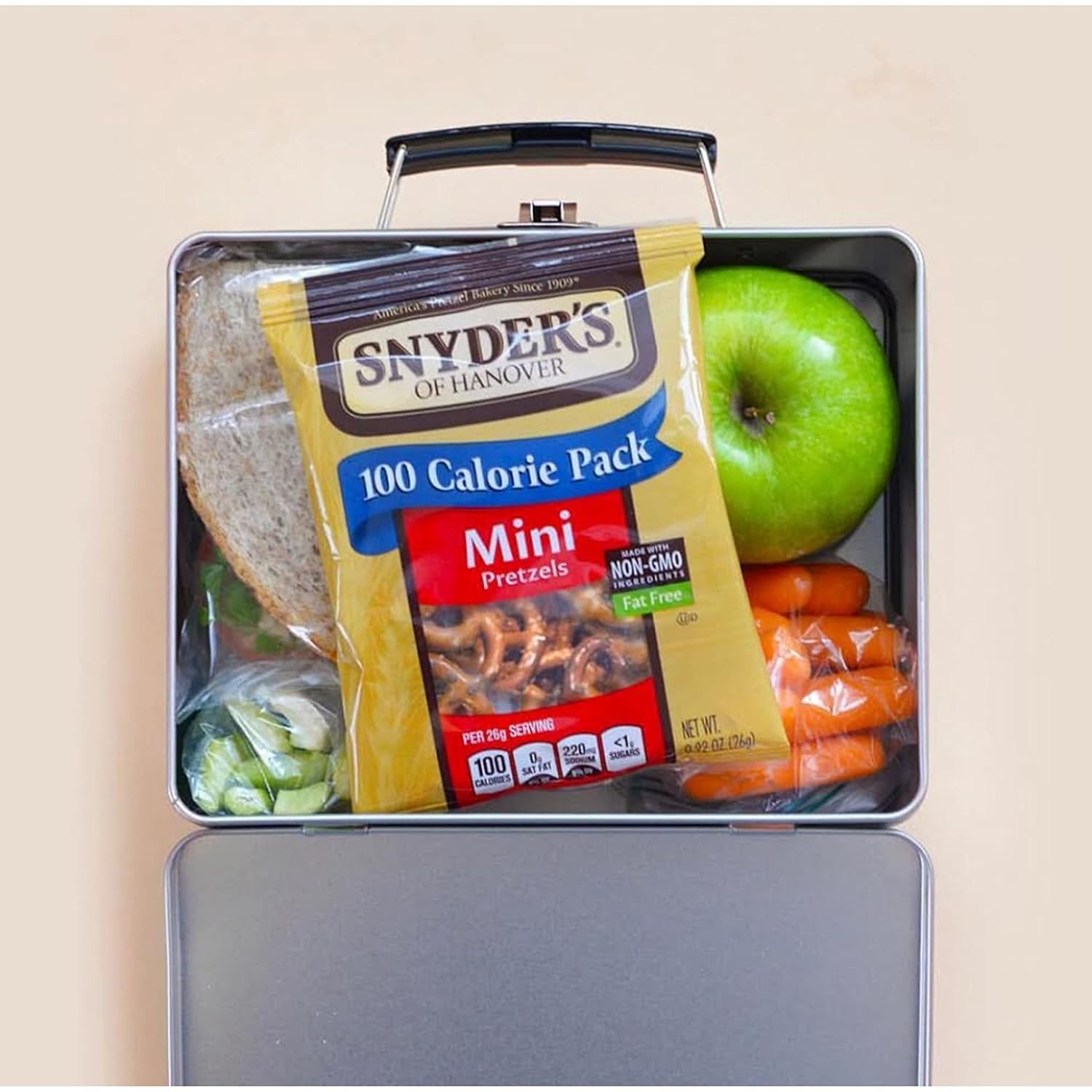 Snyder's of Hanover Mini Pretzels Single Serve Bags – Safe After-School Snack for Playroom and Lunchbox, 36 Count
