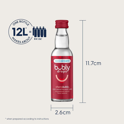 SodaStream Bubly Fruit Drops for Sparkling Water – Clean-Label Flavor Drops for Minimalist Pantry Storage