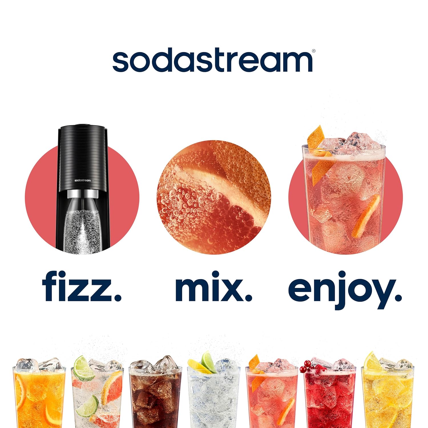 SodaStream Bubly Fruit Drops for Sparkling Water – Clean-Label Flavor Drops for Minimalist Pantry Storage