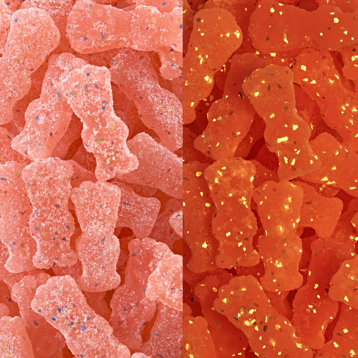 soft and chewy gummy candy texture in a playful pink shade