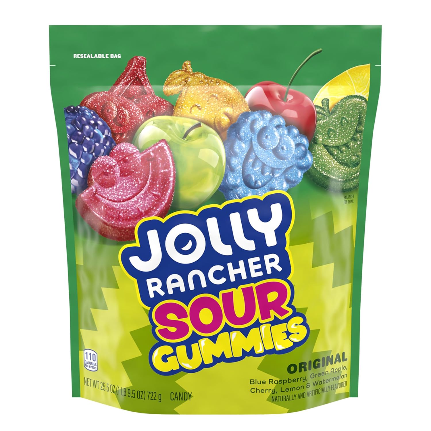 soft and chewy gummy texture with a sweet-and-sour coating