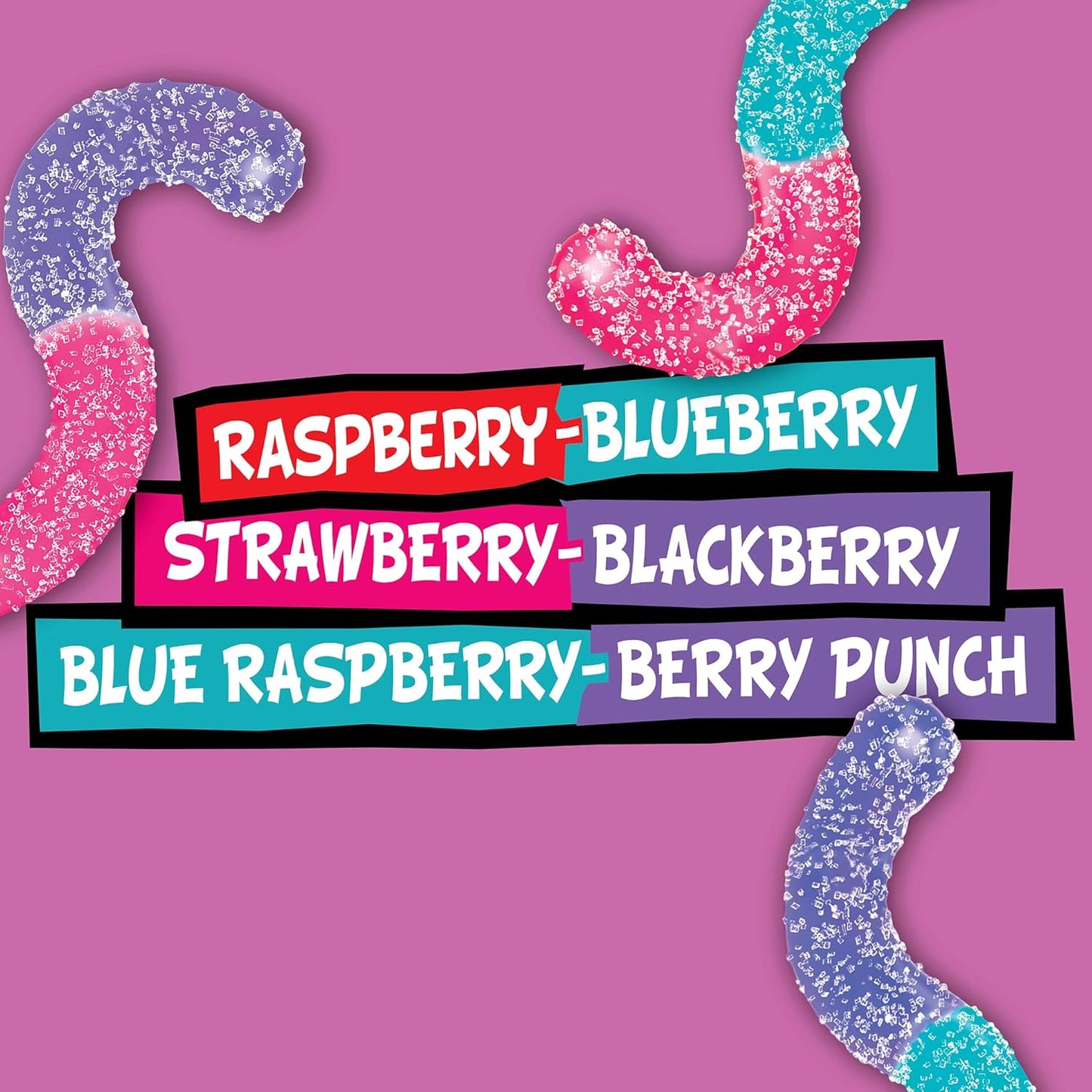 soft and chewy worm-shaped gummy texture